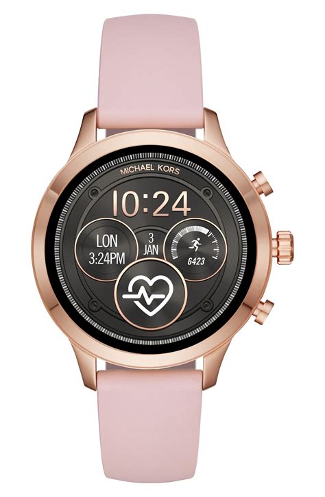 michael kors runway pink smart watch|mkt5049.